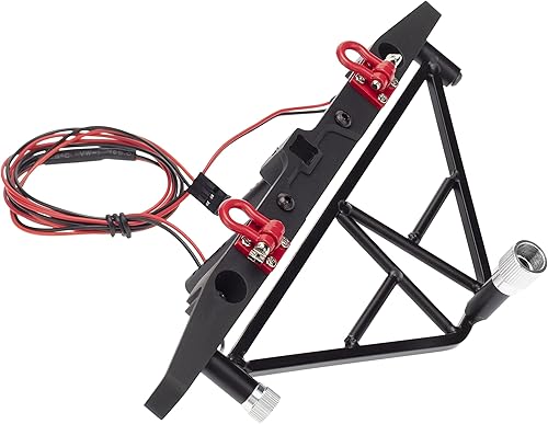 Miniatura 2 de Barra protectora de parachoques delanterotrasero anticolisión de aleación de aluminio con luces LED compatible con Axial SCX10 90046 TRX-4 SCX10 iii