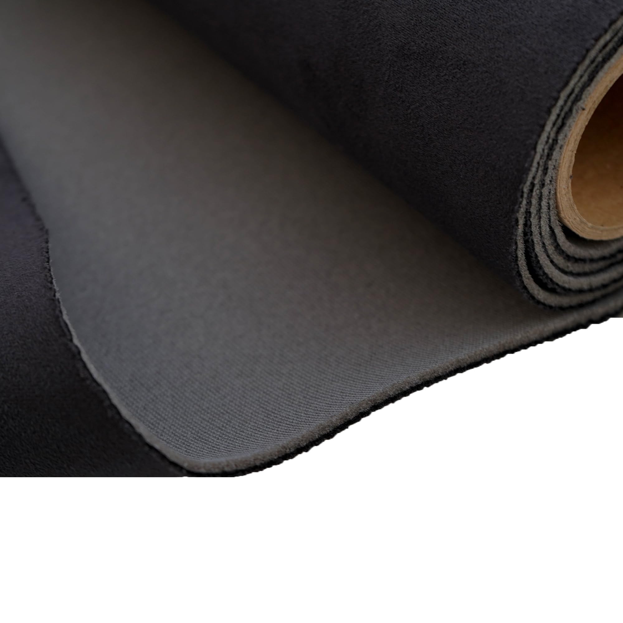 Węgiel drzewny w stylu Alcantara Podsufitka 3 mm z pianki/scrim, rozciągliwy spandeks, zamszowa tkanina - idealna do podsufitki samochodu, wykończenia i wyposażenia wnętrz, pasuje do furgonetki i