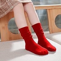 Vista 2 de DOOVID Calcetines largos hasta la rodilla para niños y niñas, calcetines largos de algodón