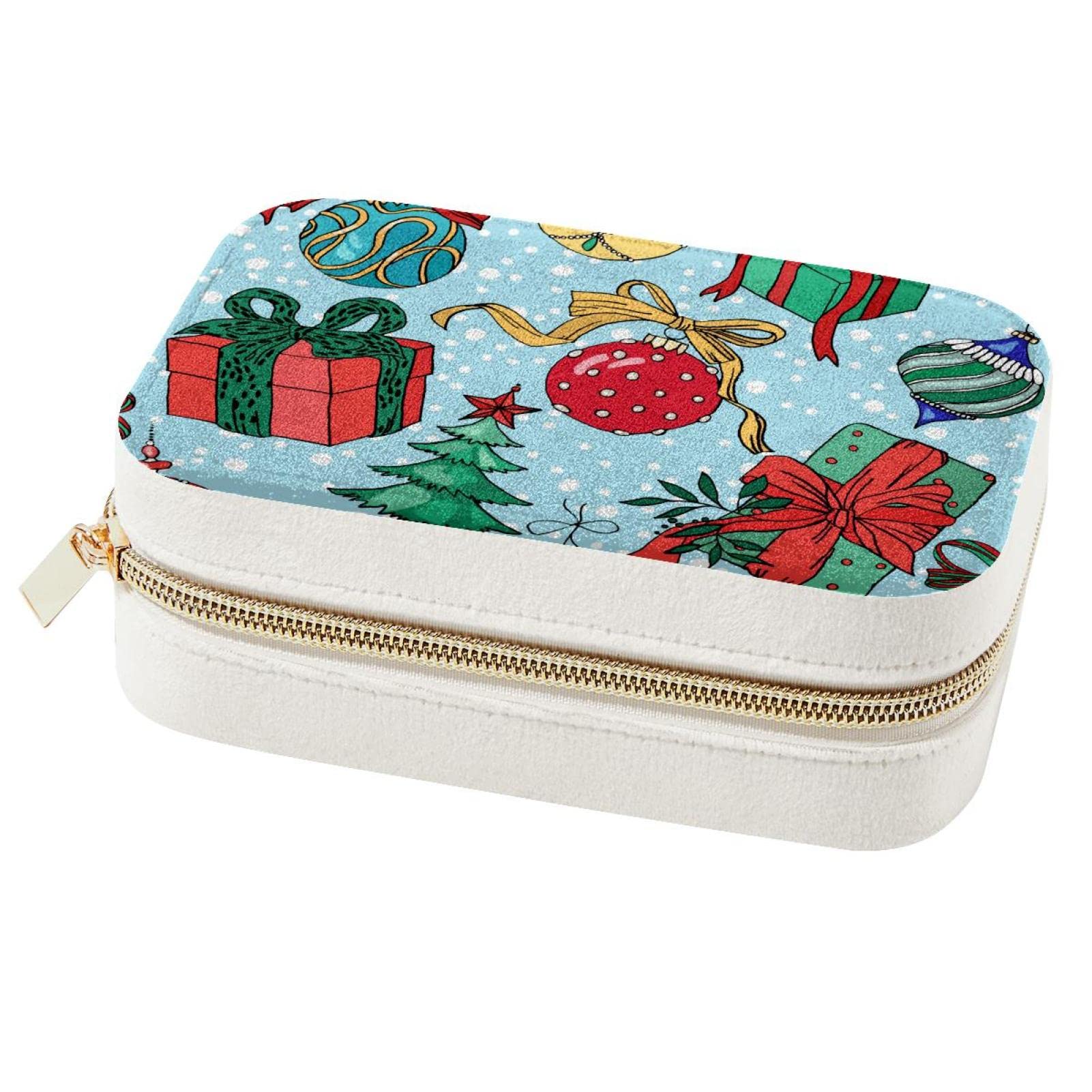 Boîte de rangement pour boucles d'oreilles et bagues petit format pour valise et miroir