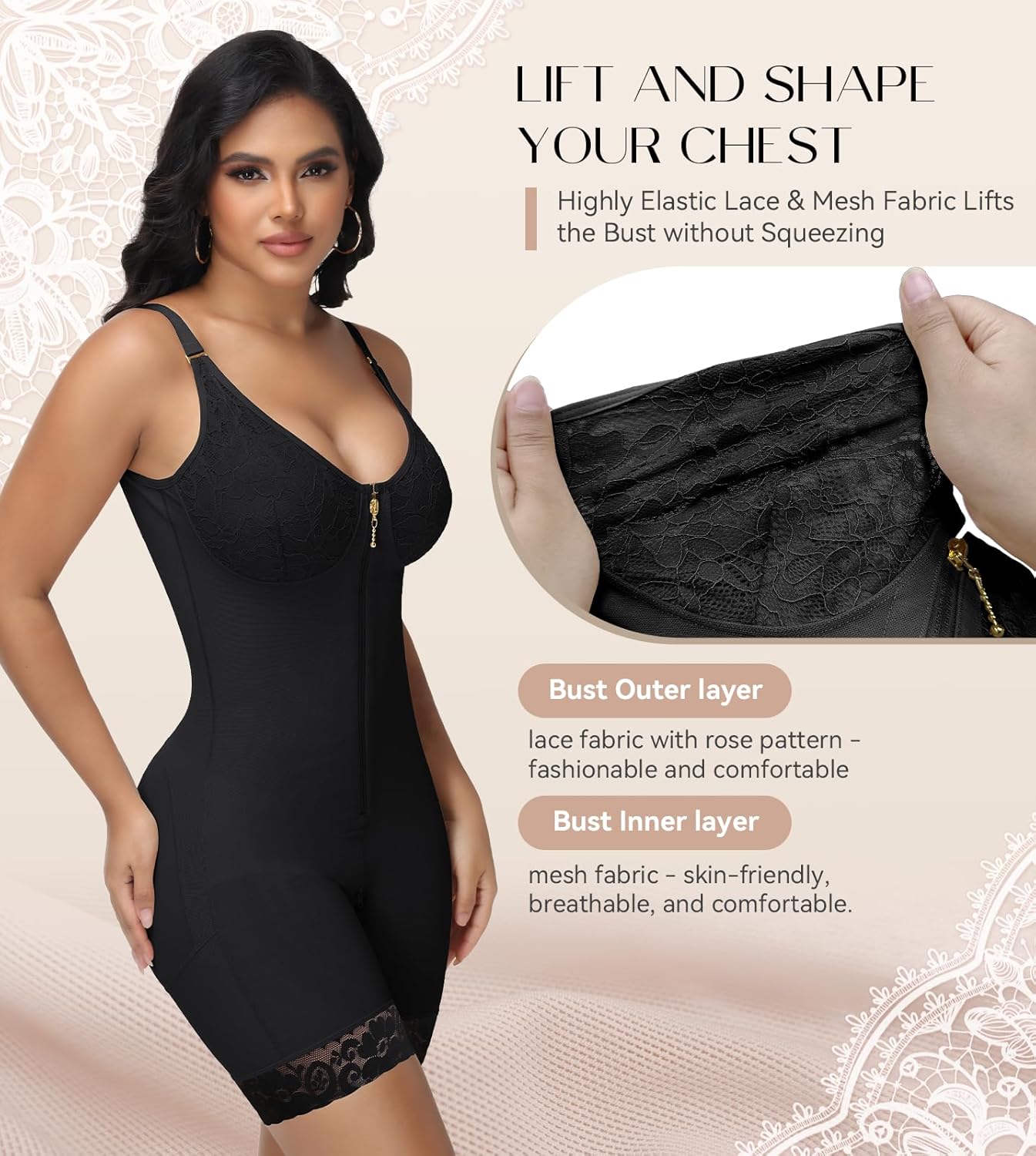 SHAPSHE Fajas Colombianas Moldeadoras Body Shaper Postpartum Tummy Control Shapewear Butt Lifter Faja with Bra Zipper - Image 5