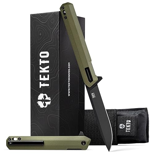 TEKTO F2 Bravo Folding Pocket Knife - D2 Steel Blade,