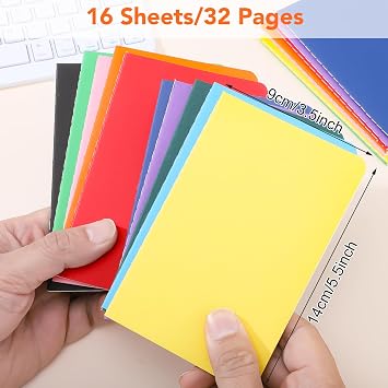 Yoosso Mini Notebooks 20 Pack, Lined Pocket Notepads, 14 x 9 cm | Mini Notepad Birthday Party Bags, Pass The Parcel Prizes For Writing Memos Diary Making Plans,14 X 9cm