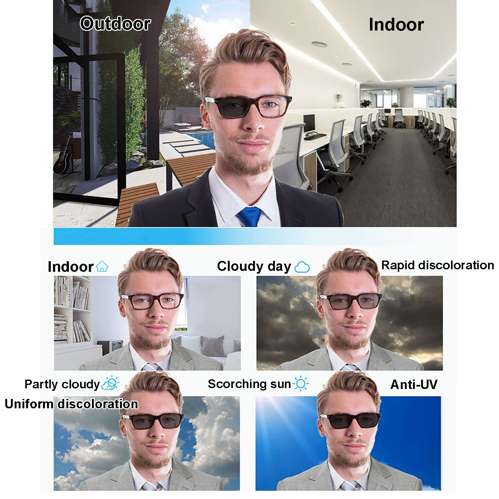 The Reading Glasses Company Oro Lettori Sole Telaio Metallololo Uv400 - Foto 8