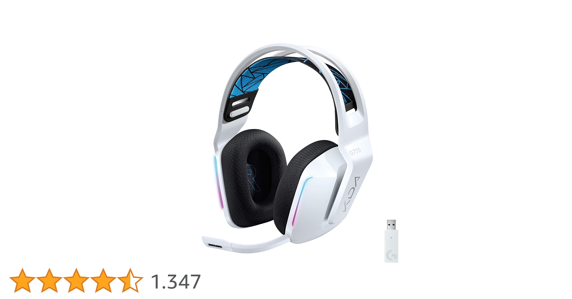 Headset Gamer Sem Fio Logitech G733 K/DA 7.1 Dolby Surround com
