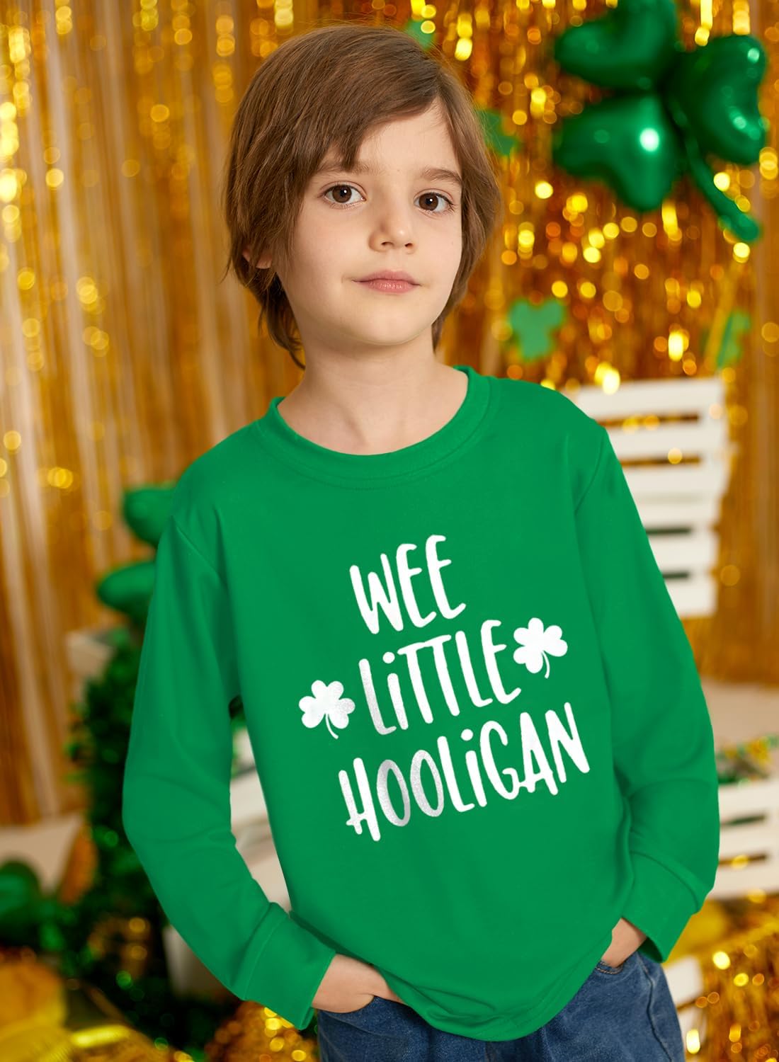 Unisex Kid's St.Patrick's Day Top Clover Print Irish Shamrock Funny Shirt 18M-14 Years - Image 4