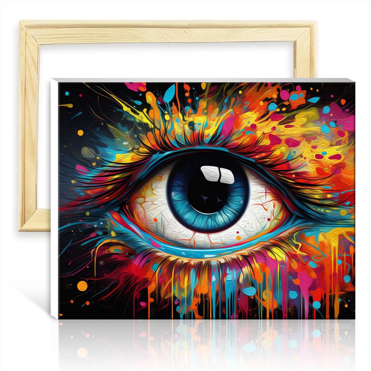 TANGFEIY Paint by Numbers Eye Paint by Numbers Adults Children, Beginners with Brushes and Acrylic Pigment on Perfect Home Wall Decor No Frame(30x40cm) โ image 1