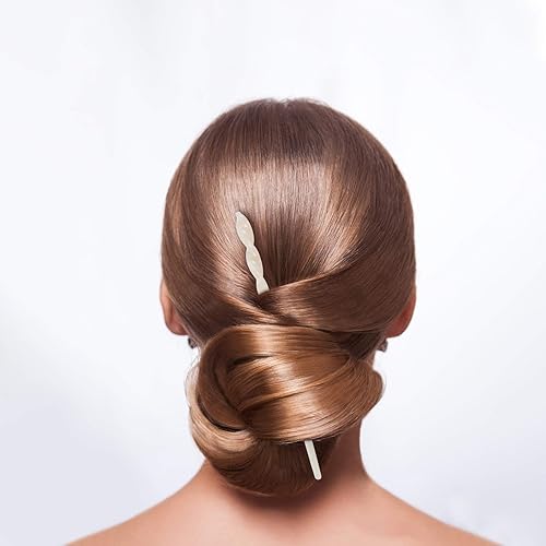 Miniatura 5 de Beaupretty Accesorios para el cabello de acetato de 2 piezas palillos japoneses vintage de diseño giratorio para peinar