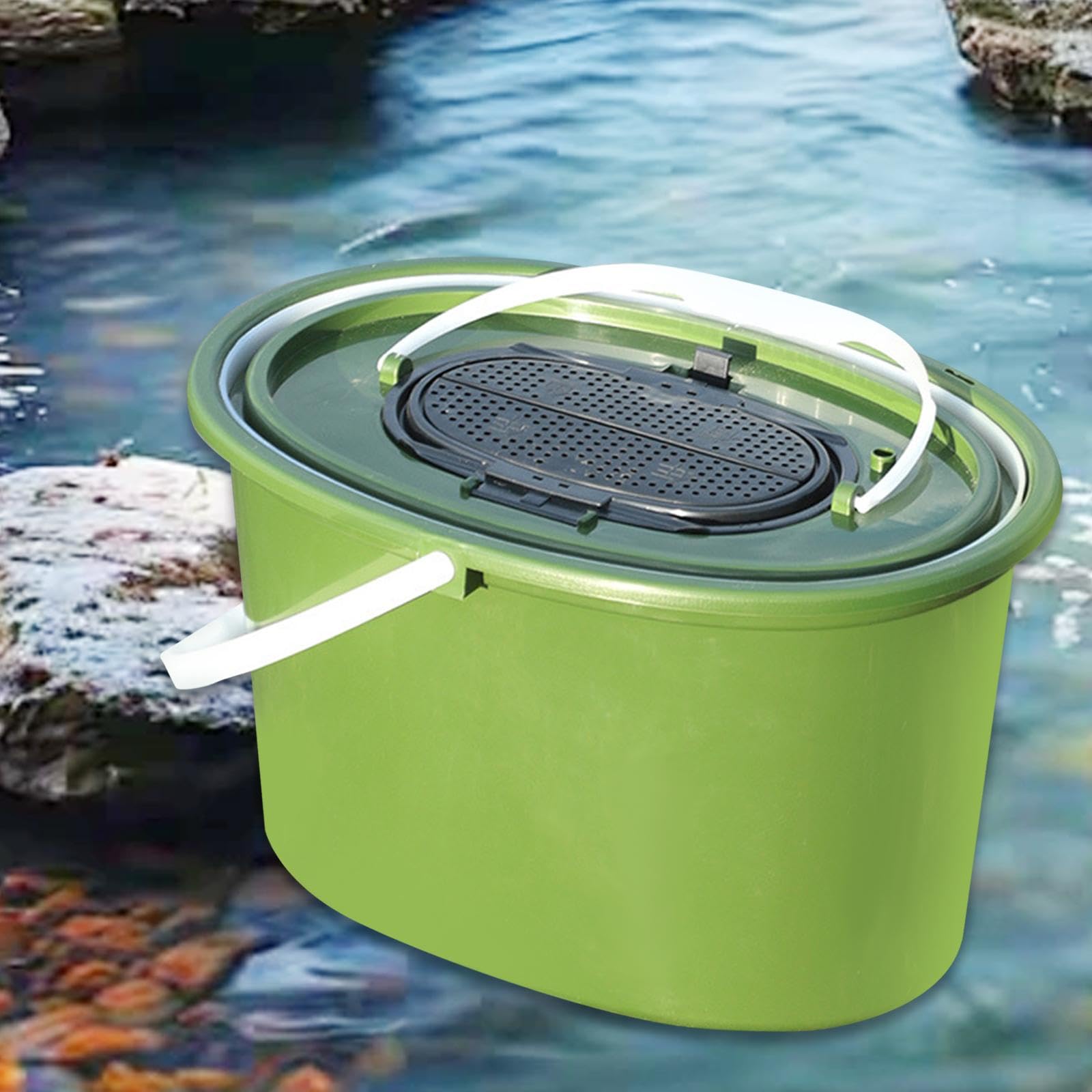 Gralara Contenitore per La Pesca, Contenitore per Pesci Vivi, Contenitore per Il Campeggio, Vasca da Bagno, Contenitore Traspirante, Barile, per Campeggio, Ca