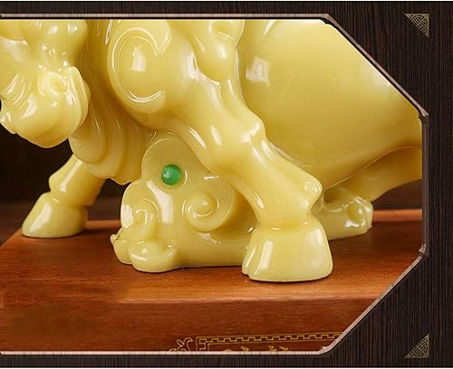 Miniatura 4 de Escultura de mesa, escultura de Buda Estatua de Buda de Jade, con base, escultura decorativa de animales, decoración de Feng Shui que puede traer