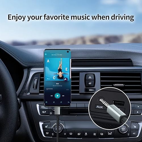 Miniatura 5 de Cable auxiliar USB C a 0.138 in, adaptador de cable estéreo de automóvil tipo C de 4 pies a 0.138 in, compatible con iPhone 15 Plus Pro Max