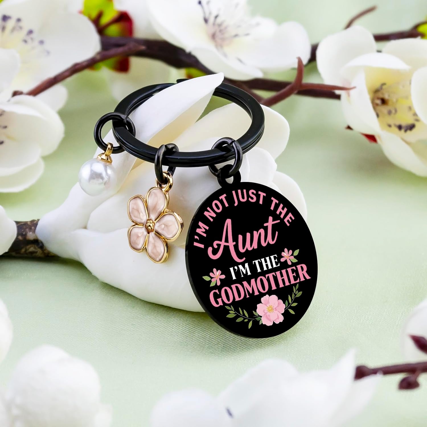 Godmother Gift Auntie Keychain Godmother Gifts from Godchild God Mother Gifts for Women Mothers Day Birthday Gift for Her Aunt Godmothers Keychain for God Mommy - Image 4