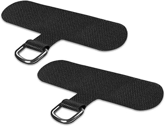 TACOMEGE Cell Phone Tether Tab for All Full Phone Cases, Smartphone Lanyard Patch for iPhone, Phone Strap Replacement Part Black
