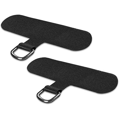 TACOMEGE Cell Phone Tether Tab for All Full Phone Cases, Smartphone Lanyard Patch for iPhone, Phone Strap Replacement Part (Black)