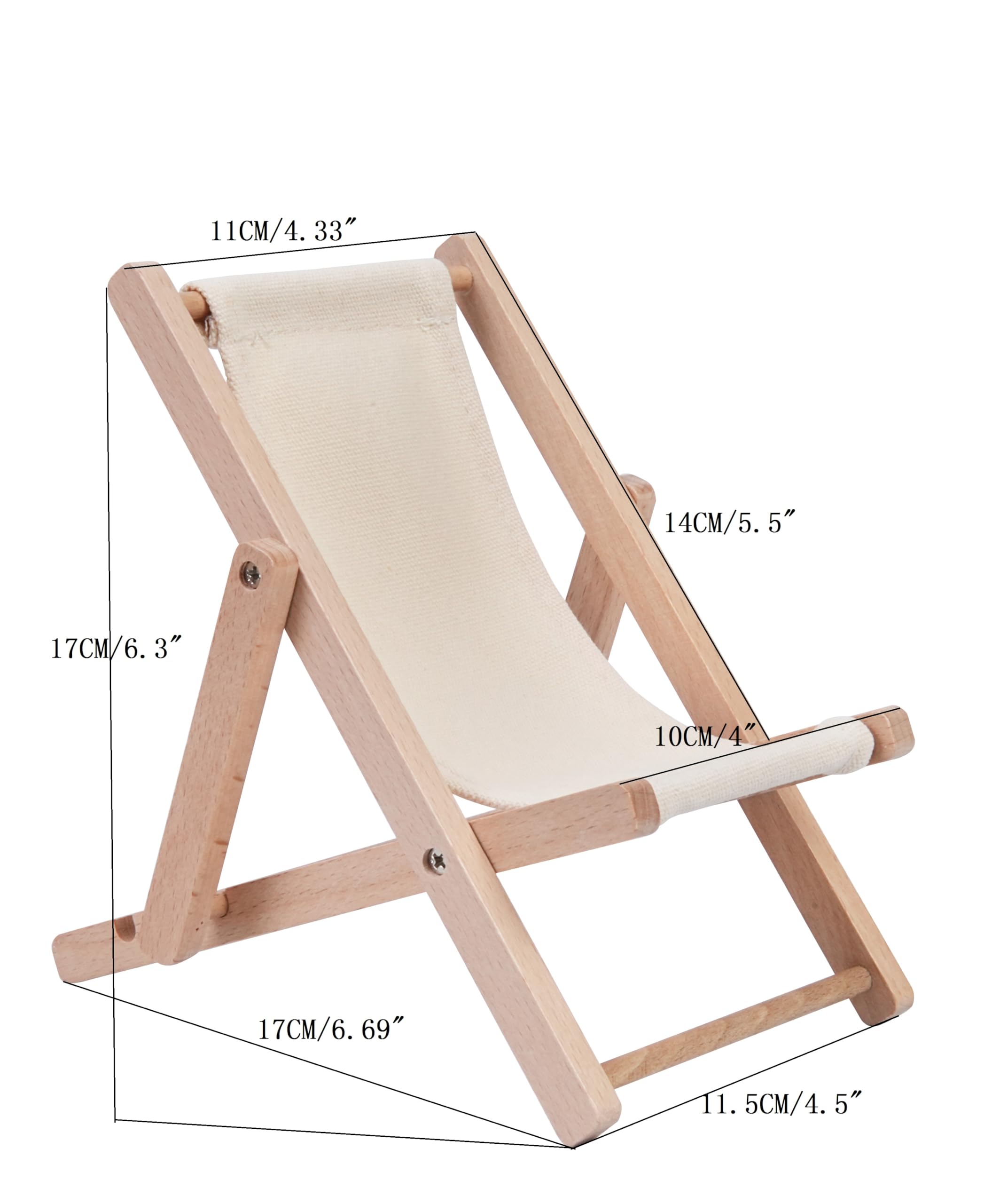 Amazon.com: Hanpo Mini Wood Beach Chair Phone Stand, Cute Fabric