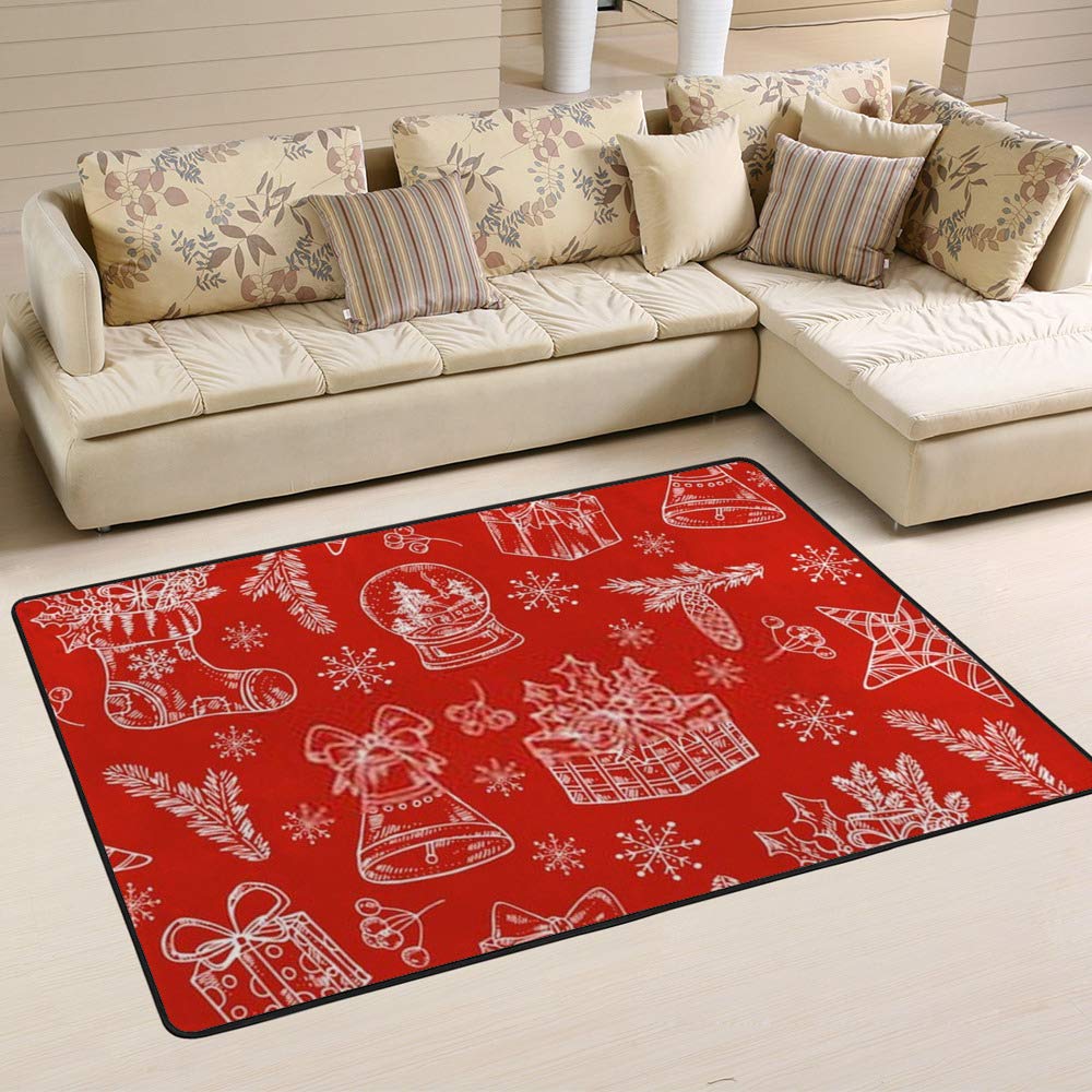 Tapis de Noël haut de gamme Ruchen aux détails d'étoiles élégantes