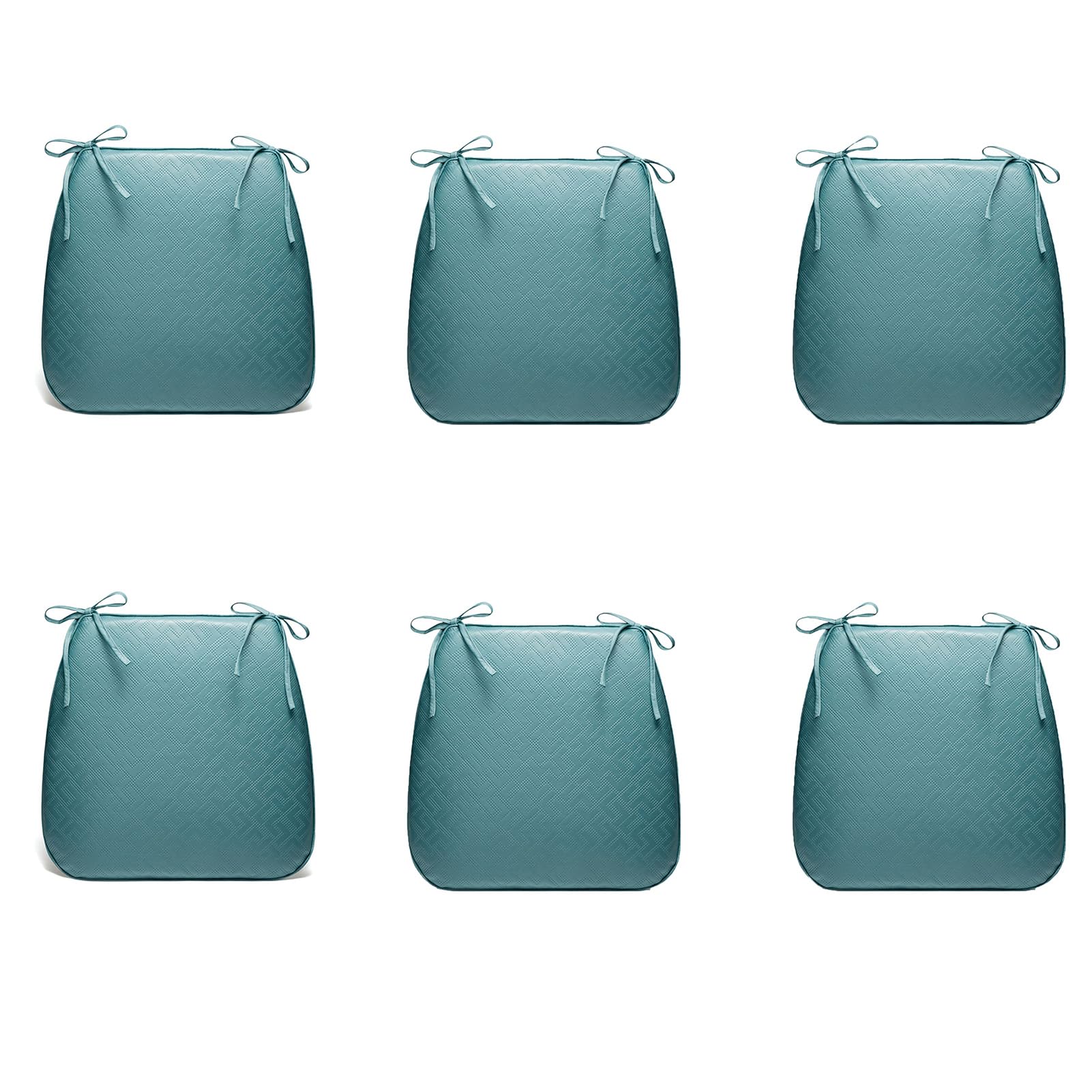 Juego de 6 cojines de espuma viscoelástica antideslizantes para comedor y cocina con cremallera, 36 x 38 cm, ergonómicos, cómodos para el hogar y la oficina, perfectos para largas horas