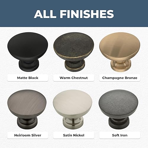 Miniatura 6 de Franklin Brass Pomo de gabinete, plancha suave, paquete de 2 cajones individuales, P29523-SI-C