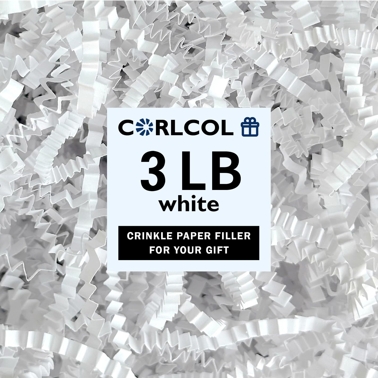 3LB Crinkle Paper Filler (White, 3 LB)
