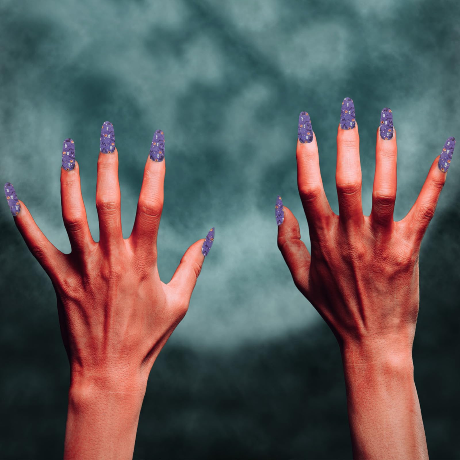 SOLUSTRE 40 Fogli Adesivi per Unghie Halloween in Carta 10 Fogli Decorativi Facili da Usare per Manicure Finta e Naturale per Festa di Halloween Stili multipli
