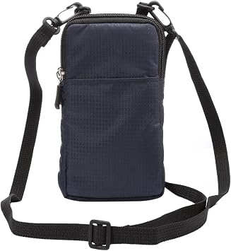 Cell Phone Belt Clip Bag Men, Cell Phone Shoulder Holster, 6.0" Outdoor Travel Vertical Phone Holster Waist Pouch Cellphone Shoulder Messenger Bag Zipper Wallet Phone Holder with Belt Loop Carabiner