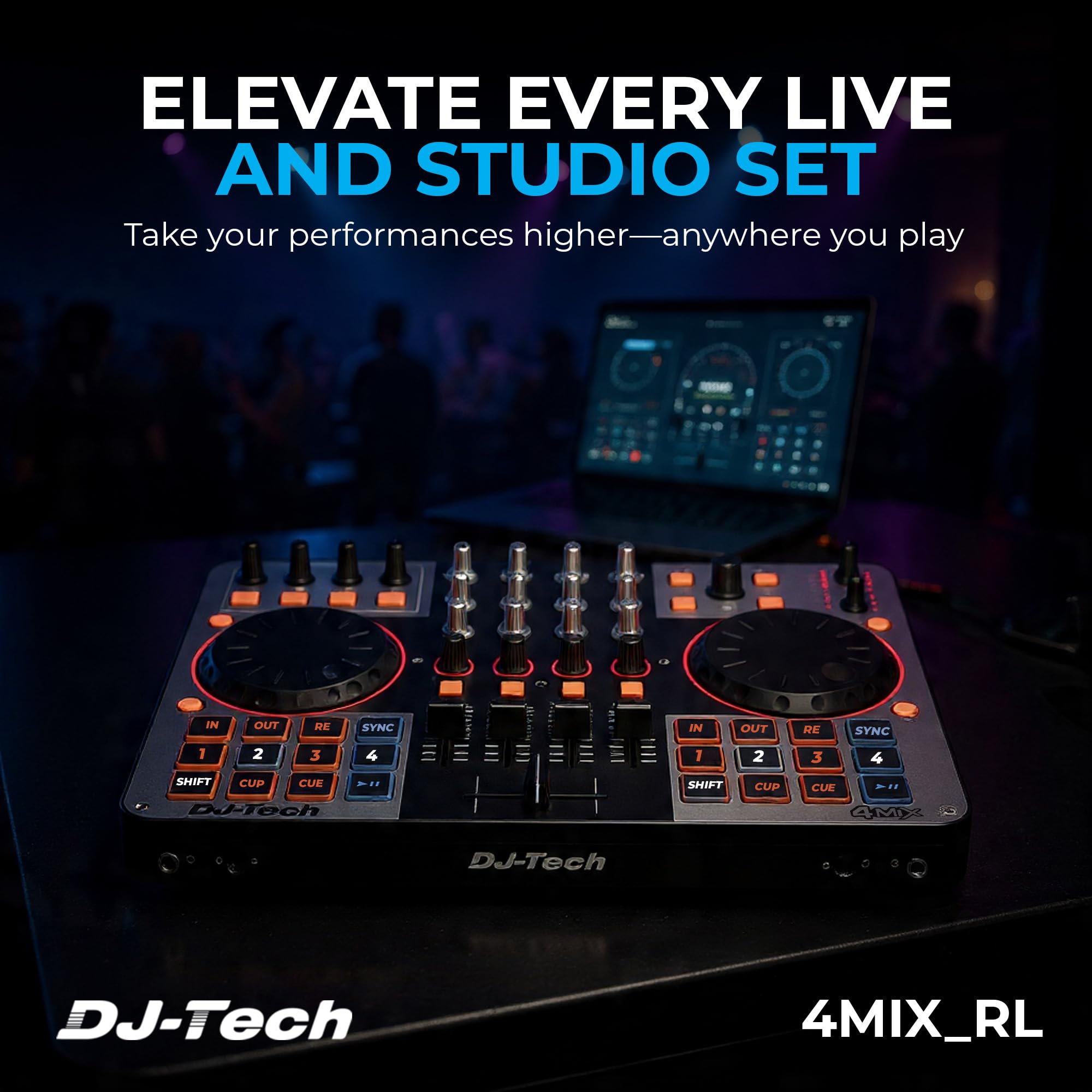 Amazon.com: DJ Tech DJ Controller, USB MIDI 4-Deck Control with