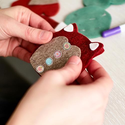 Miniatura 6 de Amosfun 100 piezas de mini clavos de metal sujetadores redondos multicolor para la escuela, arte, manualidades, proyectos, estampado, álbumes de