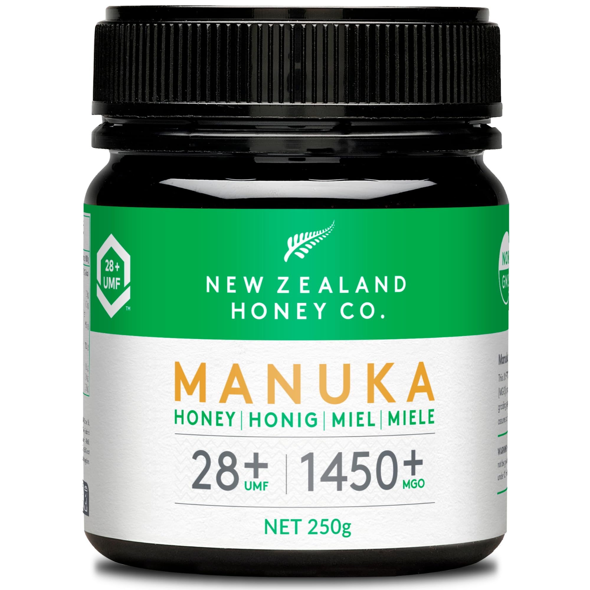 Manuka Honig MGO 1450+ UMF 28+, unabhängig laborgeprüft, roh, 250g | Seltenster höchster Grad, UMF 28+ & MGO zertifiziert, unabhängig laborgeprüft, roh & monofloral, ideal als Geschenk