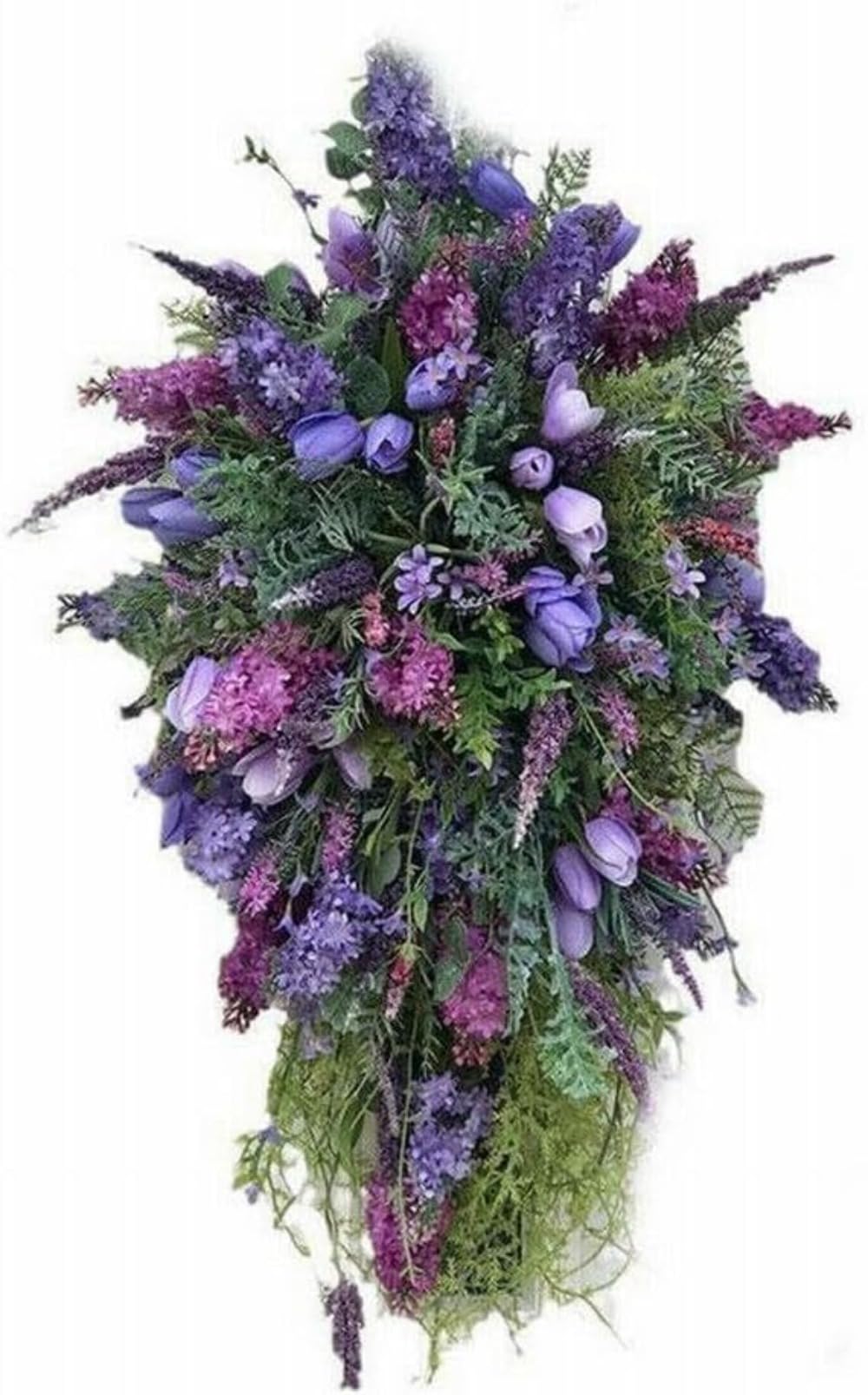Couronne de tulipes artificielles pour porte qui ne fane jamais au printemps