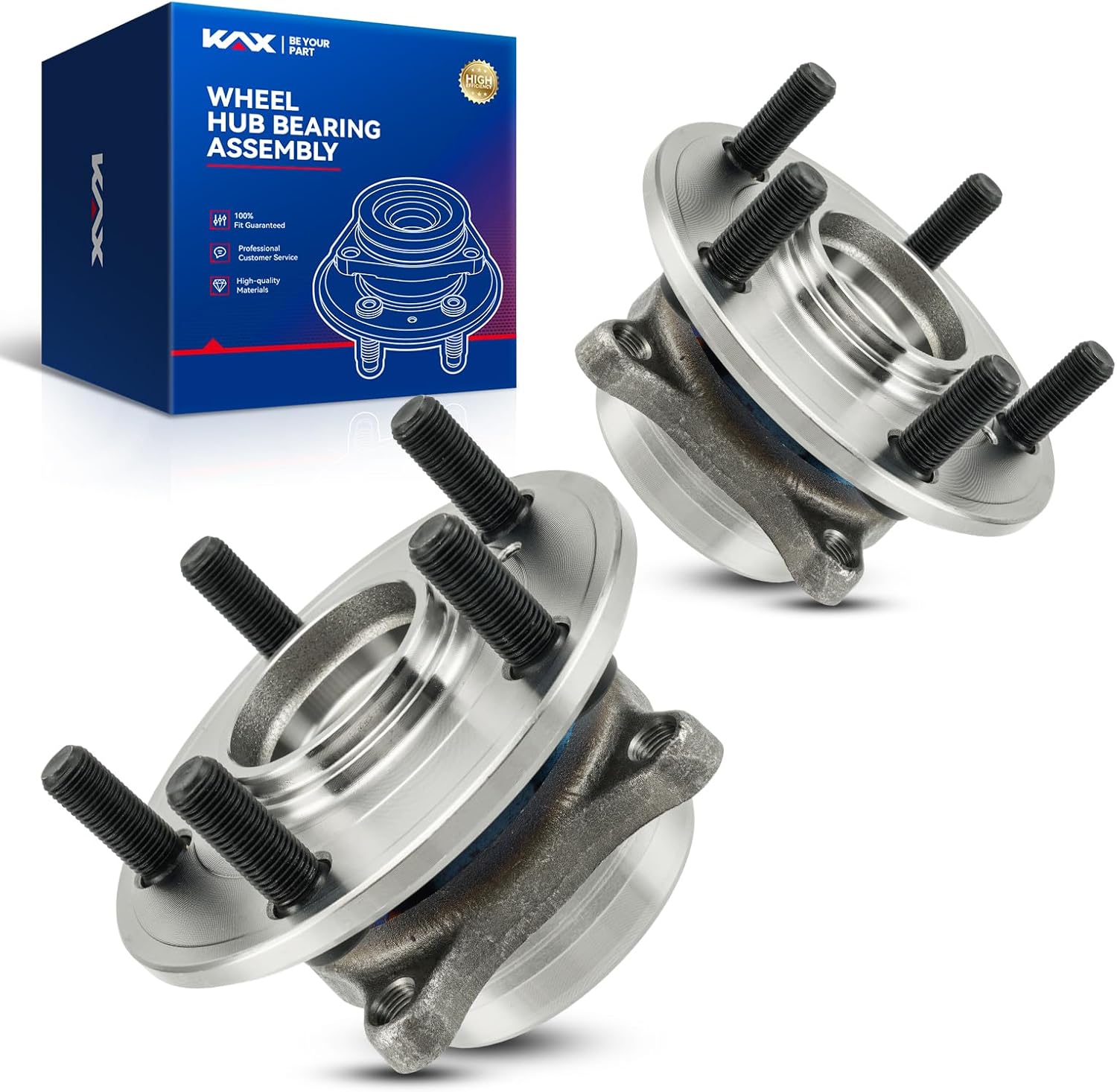 KAX 513293 Front Wheel Bearing and Hub Assembly Compatible with 2011-2017 Honda Odyssey,2PCS Wheel Bearing 5 Lug