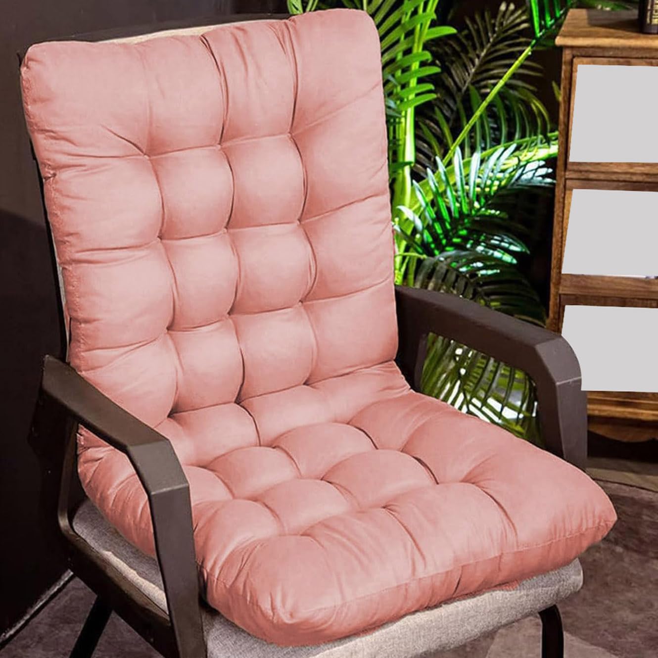Cuscino ergonomico con schienale alto, per sdraio e sedia, antiscivolo, per esterni/interni, per casa, ufficio, patio (140 x 50 cm)