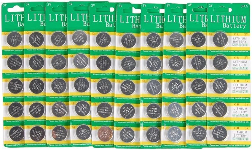 ThinkMax CR2032 Lithium 3V Batteries, 5 on a Card (10 Cards - 50 Batteries) (CR2032RETAIL,50)