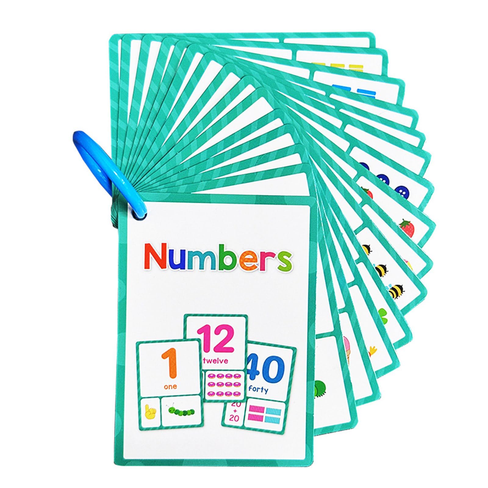 Elnwnnkc Vocabulary Teaching Cards Educational Building Flashcards Kids Early Learning Word Card 11x8cm for Preschool Early Education Cards