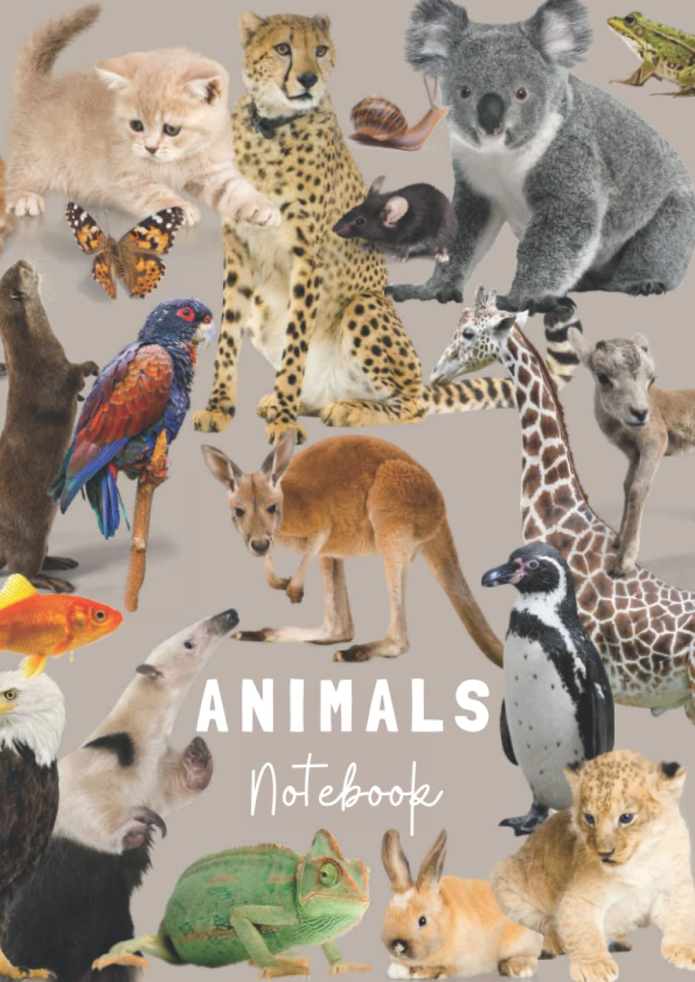 Animals Notebook: A4 softcover, 100 dot page journal