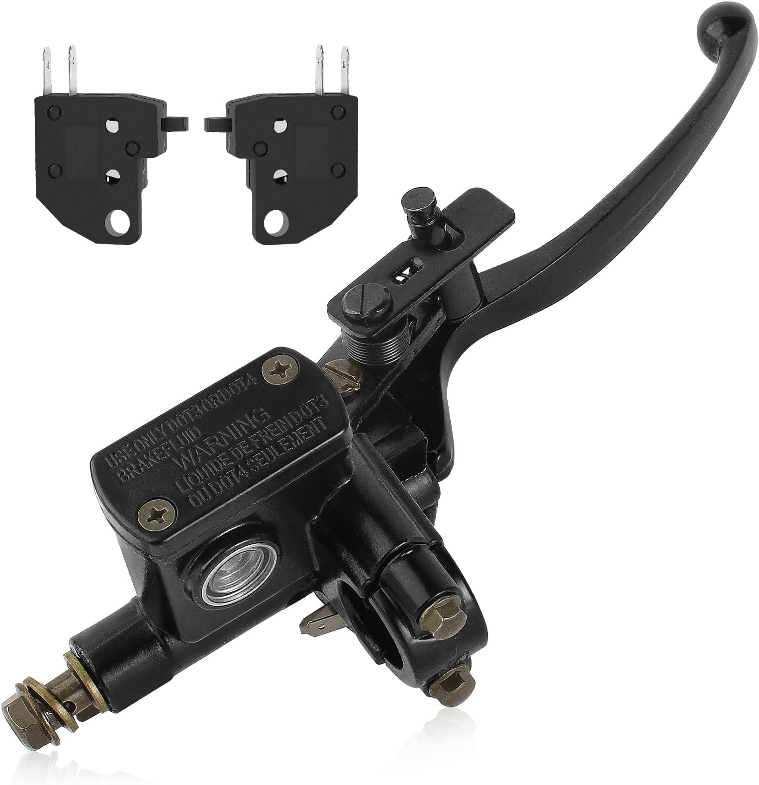 7/8 inch Right Handlebar Hydraulic Brake Master Cylinder Lever for ATV Quad Moped Pit Dirt Bike Kids Motorcycle 50cc 70cc 90cc 110cc 125cc 150c 200cc 250cc GY6 22mm Taotao Kazuma Sunl Roketa