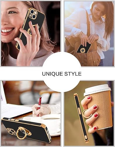 Miniatura 6 de BENTOBEN Funda para iPhone 13, funda para iPhone 13, ajuste delgado, soporte de anillo de 360, soporte magnético para automóvil, soporte para