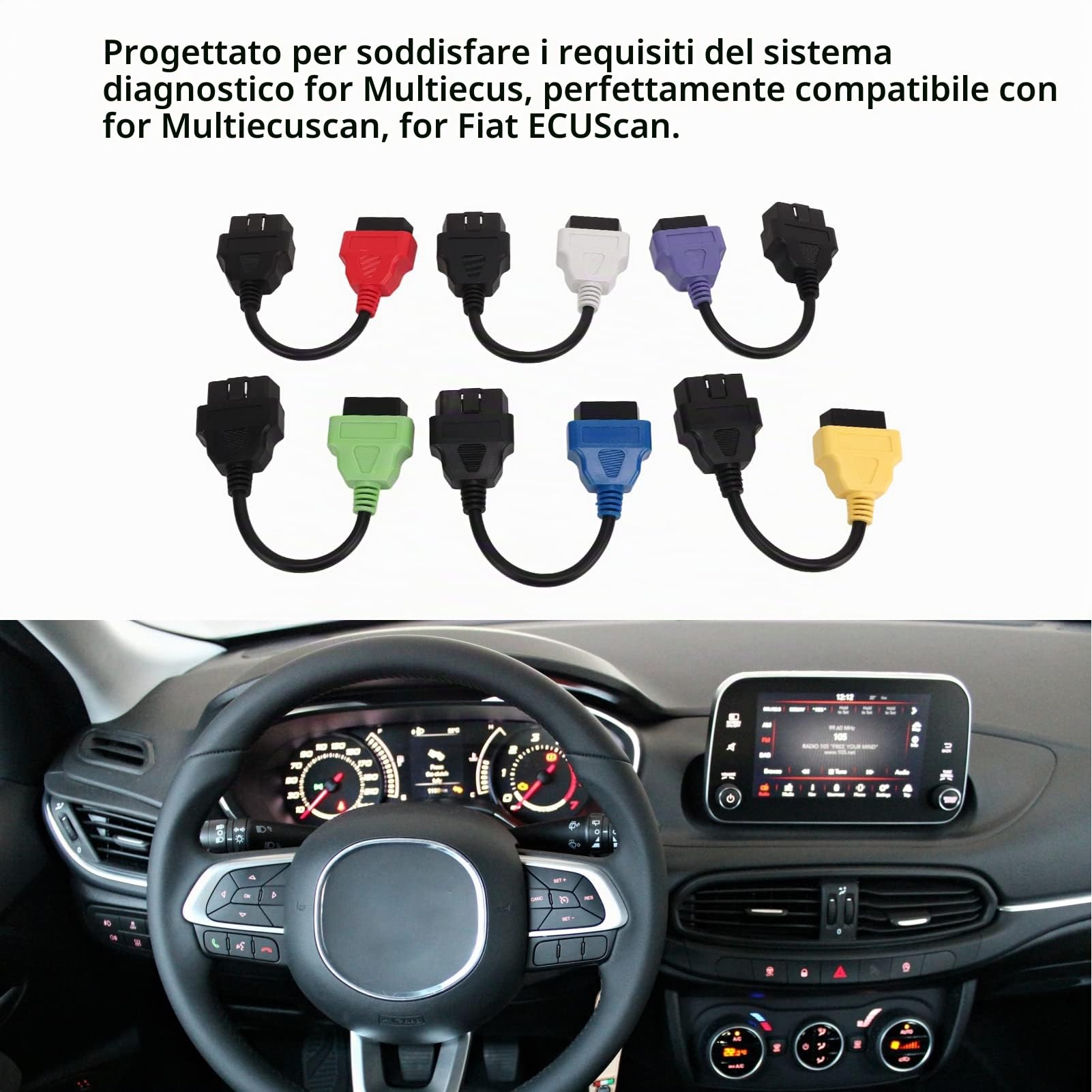 Per Cavo Adattatore, 6 Pezzi Per Cavo Adattatore OBD2 Sostituzione Cavo Strumento di Scansione ECU Diagnostica Per