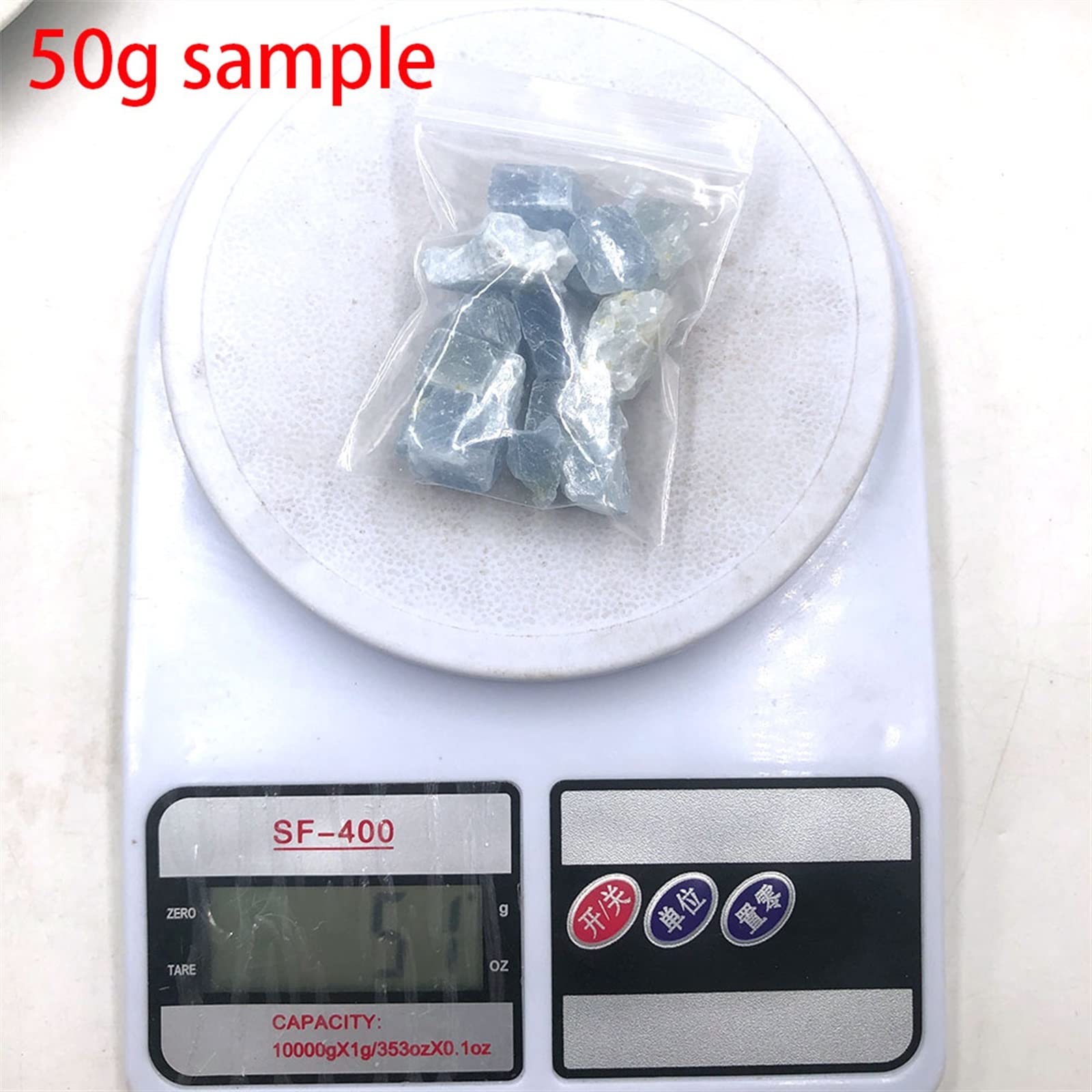 Raccolta domiciliare 50 g/Confezione Bulk Natural Raw Blue Calcite Pietra Grezza Chip Cristalli di Quarzo Roccia Acquario Decorazione della Stanza di casa