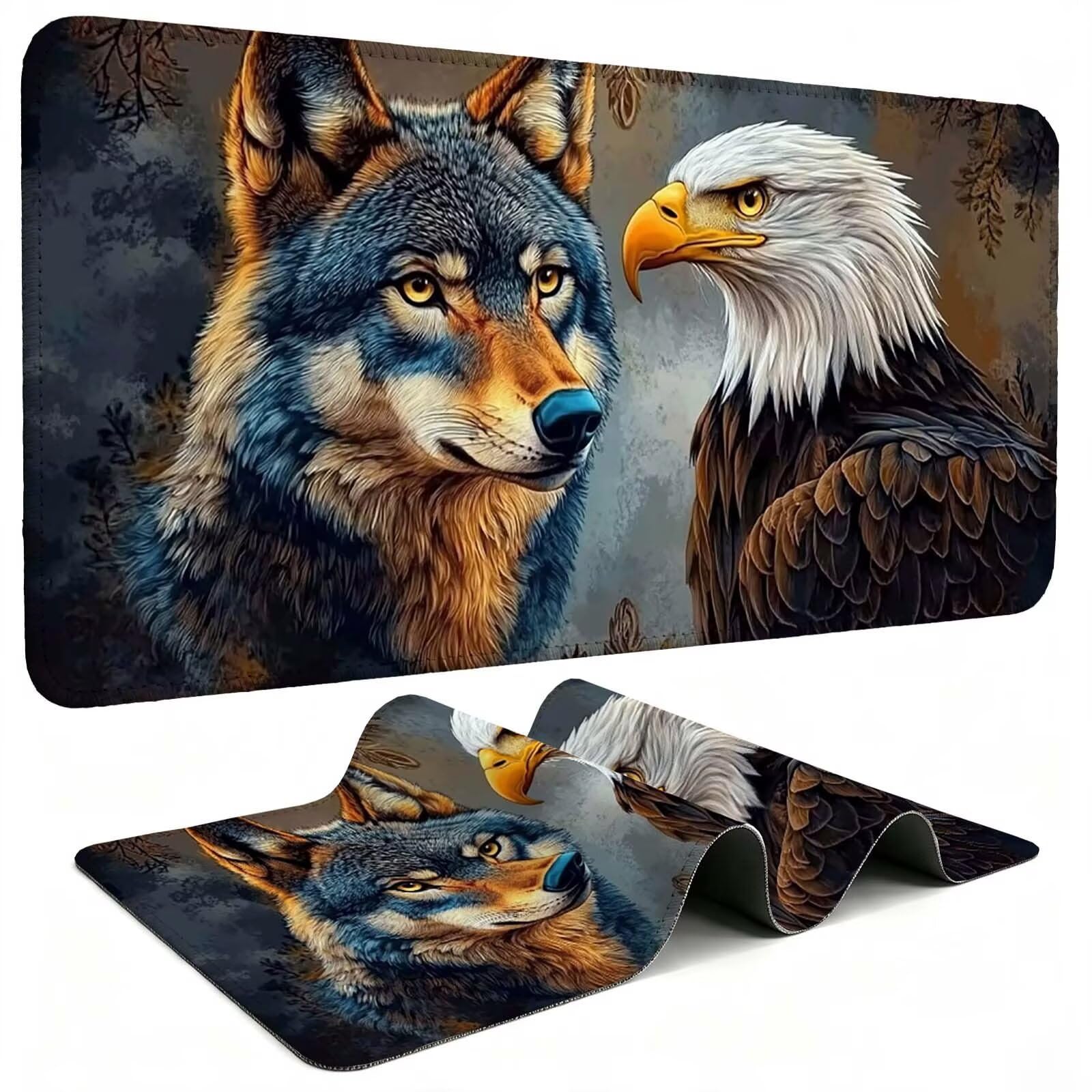 Tapis de Souris Gaming, Aigle sous Main Bureau XXL 900x400cm g811g-437