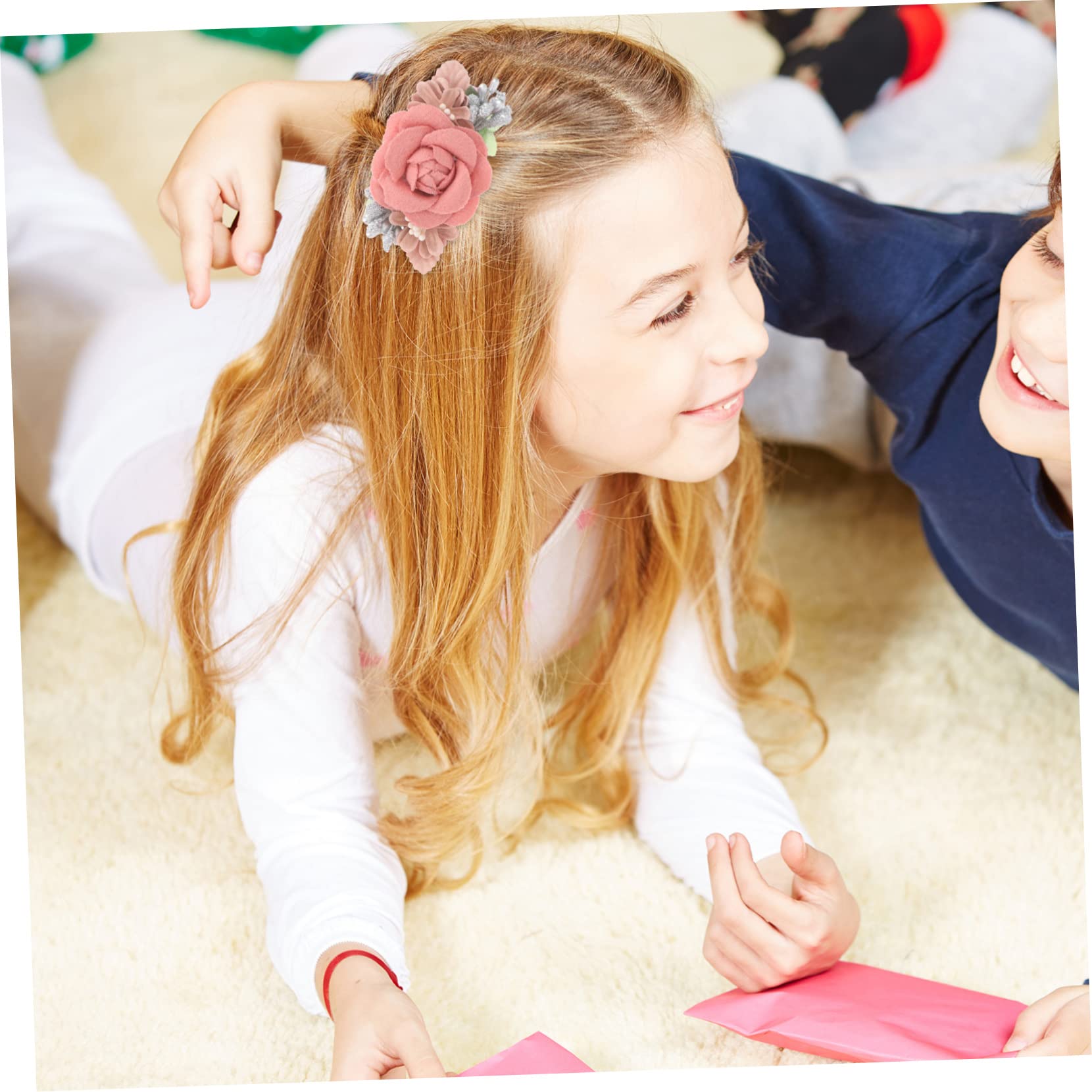 ibasenice 5 Set Di Accessori Per Per Bambine Fermagli Per A Forma Di Fiore Fermagli Per A Coccodrillo Per Neonati Fermagli Per in Tessuto Accessori Per Per Bambini Piccoli 6 Pezzi*5