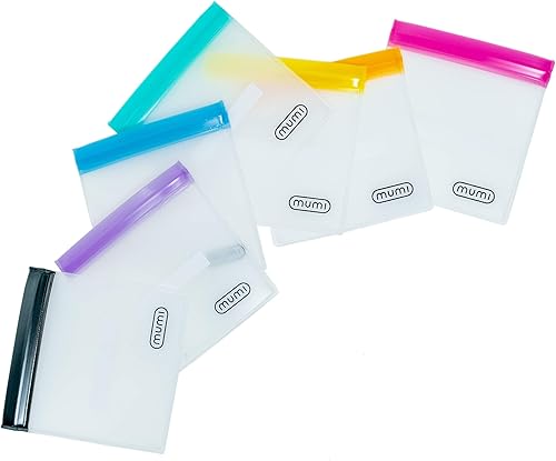 Miniatura 3 de MUMI Juego de 3 bolsas de aseo y juego de 7 bolsas reutilizables con cremallera