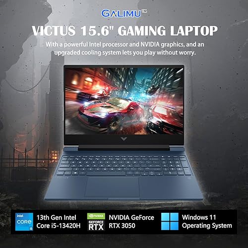Miniatura 2 de HP Victus 15.6" Full HD 144Hz - Portátil para juegos, Intel Core i5-13420H, memoria de 16GB, NVIDIA GeForce RTX 3050, SSD de 512 GB, Bluetooth,