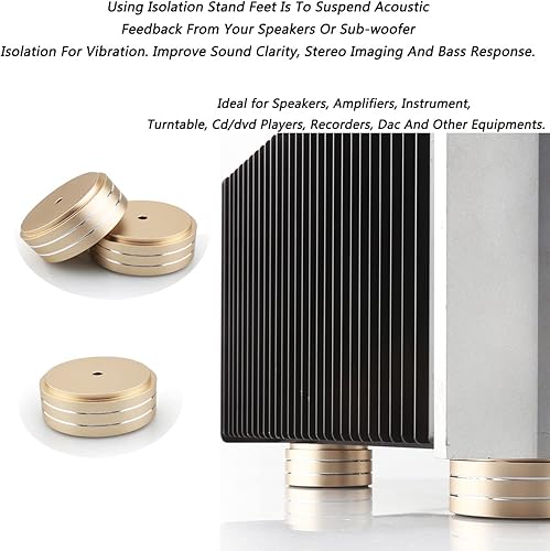 Miniatura 3 de Tertullus 4 pies de altavoz de aluminio HiFi Tocadiscos pies de aislamiento pies de soporte de aluminio Altavoces almohadillas de audio de 2.283 x