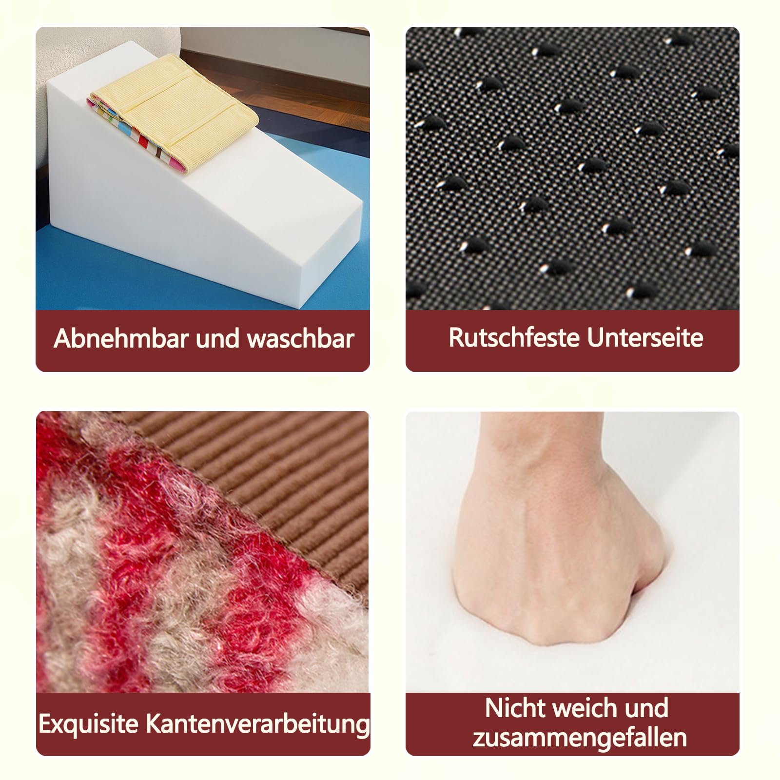 Galatée rutschfeste Haustierrampe (Gelb, 2 Stufen)
