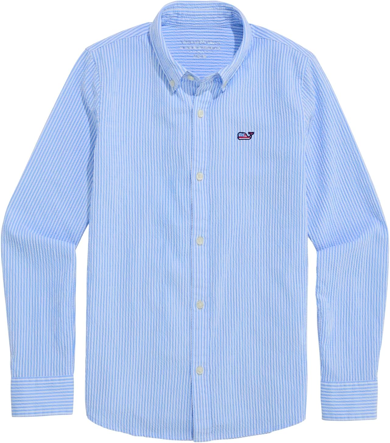 Vineyard Vines Boys' Boys' Star Spangled Seersucker Featherweight Performance Shirt