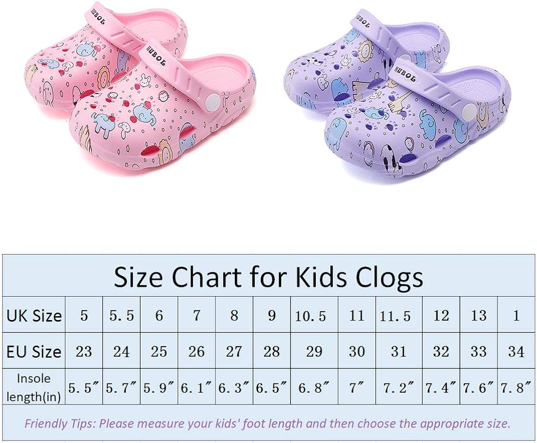 Kids Clogs Sandals Toddler Slippers for Girls & Boys