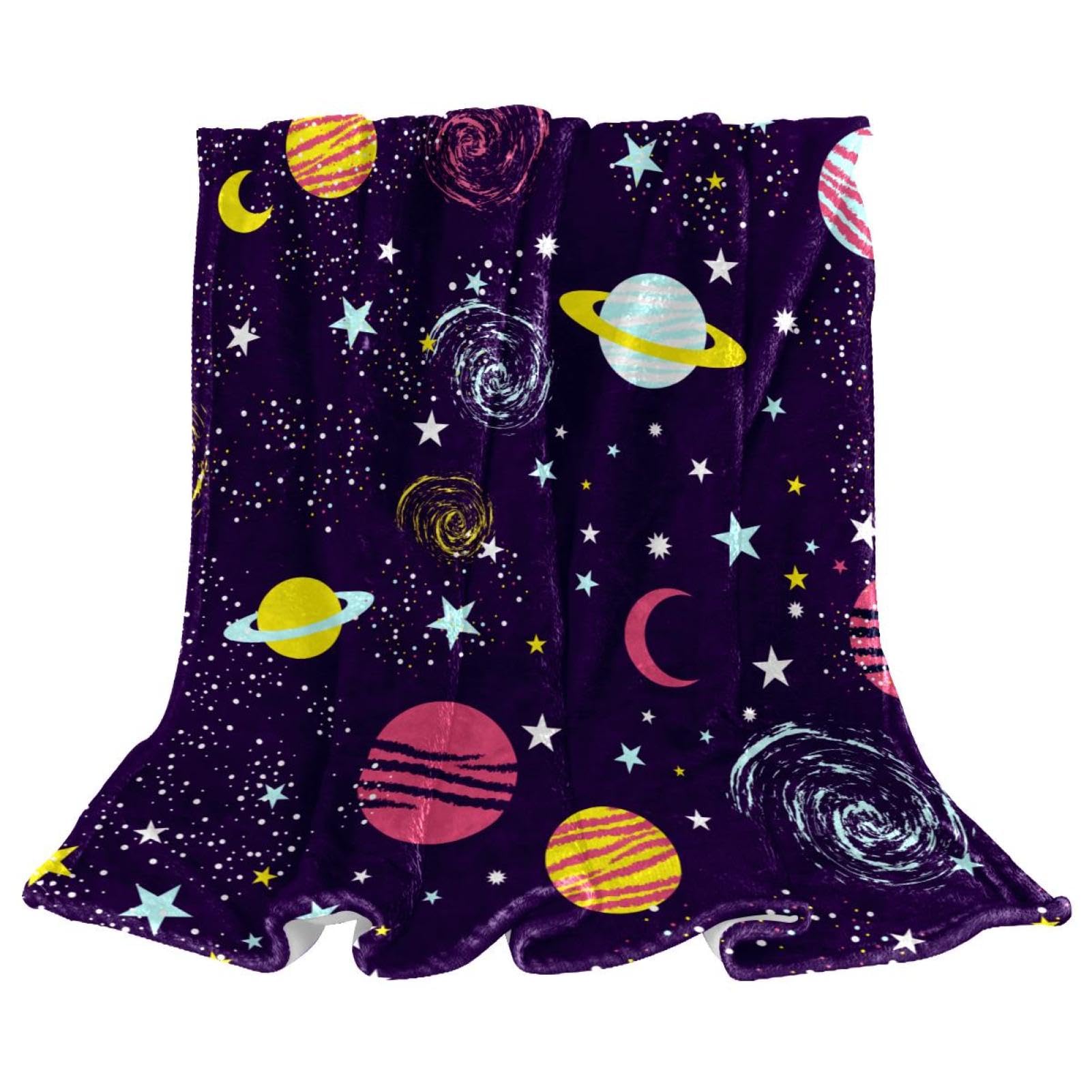 Couverture polaire douce galaxie jeté de canapé microfibre luxe