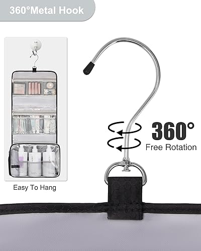 Miniatura 102 de Neceser colgante de viaje para hombres y mujeres, kit de viaje, bolsa de afeitar, impermeable, organizador de maquillaje para baño, ducha, azul