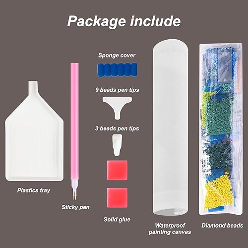 Miniatura 5 de Stalente Kits de pintura de diamantes para adultos, caballos 5D, kit de arte de diamantes para principiantes, pintura de diamante redonda para