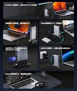 Amazon.co.jp: LENTION 11in1 縦置き USB C ドッキングステーション CB Amazon.co.jp: LENTION 11in1 縦置き USB C ドッキングステーション CB